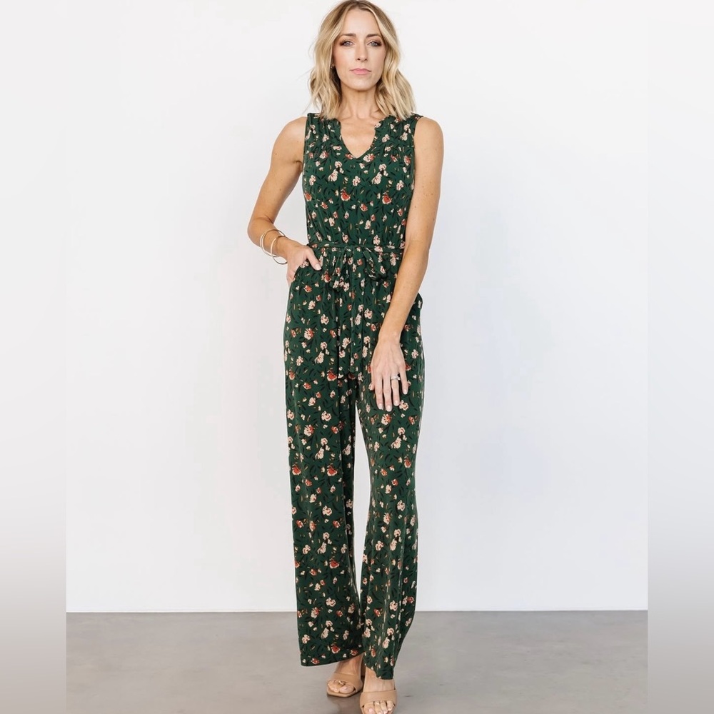 Baltic Born Grove Tank Jumpsuit Green Floral